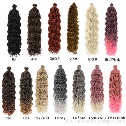 Ocean Wave Braiding Hair Extensions Crochet Braids Synthetic Hair Hawaii Afro Curly Hair Ombre Blonde Water Wave Braid